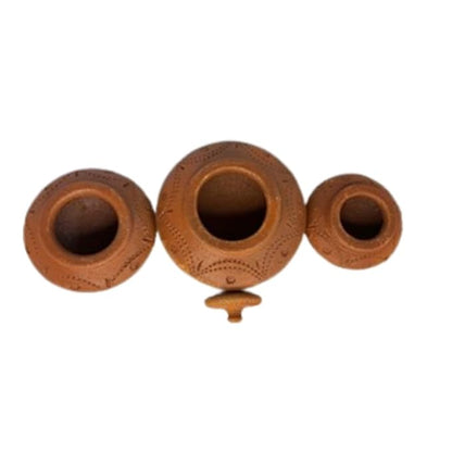 Handcrafted Lucky Pot Set/Kubera Paanai Display for Home Décor and Pooja/Kubera Pot Made of Terracotta Clay