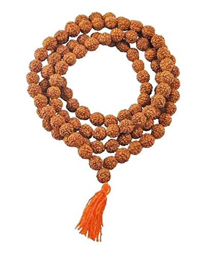 Rudraksha Mala Original Nepal (Brown, 108 Rudraksha Beads, 9 mm | Length : 20 inches, 1 pc)