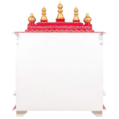 Kamdhenu art and craft Wood Religious Home Temple, Red, Temple, Standard