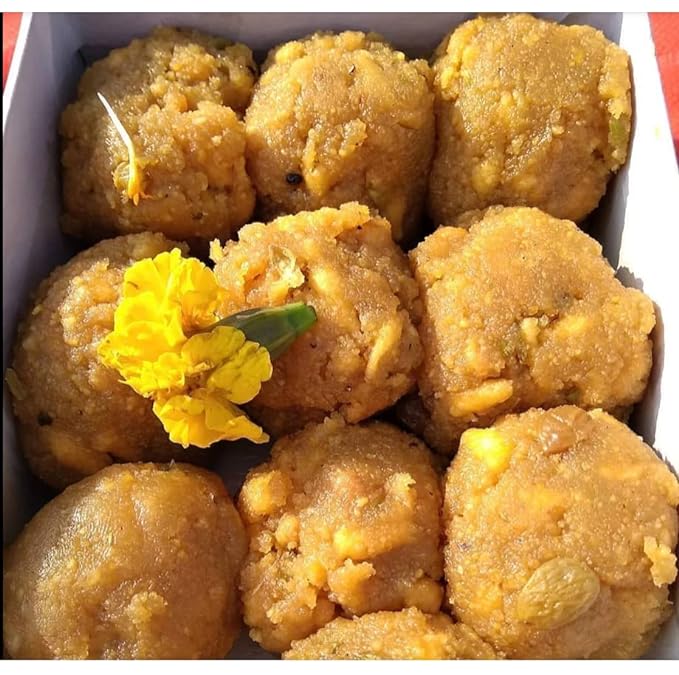 Pure Cow Ghee Naivedyam laddu - 500gram || World Famous Mandir Ghee Sweets || Purity, Taste and Natural Aroma - Feel The Taste & Spiritual Flavour