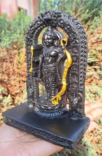 Shree Ram Lalla Idol Statue,RamMandir Ayodhya wale for Table Gift Item,Pooja Room,Home and Office Decor Item.Size-7 inch (Black Colour)