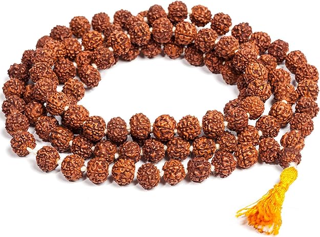 Rudraksha Mala Original Nepal (Brown, 108 Rudraksha Beads, 9 mm | Length : 20 inches, 1 pc)