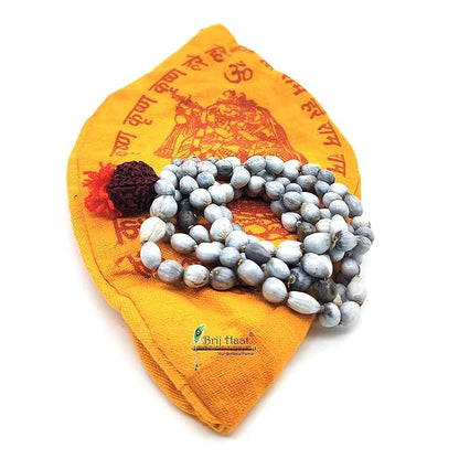 Rosary Vaijayanti Mala 108+1 Beads with Cotton Gaumukhi Japa Bag